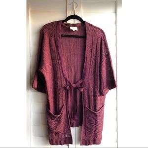 Open knit cardigan